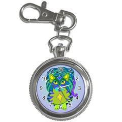 Peacock Tabby Key Chain Watches by jbyrdyoga