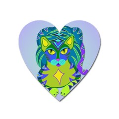 Peacock Tabby Heart Magnet by jbyrdyoga