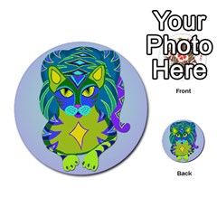 Peacock Tabby Multi-purpose Cards (round) 