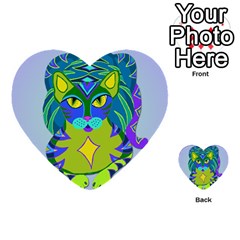 Peacock Tabby Multi-purpose Cards (heart)  by jbyrdyoga