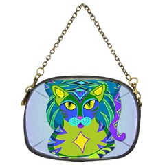 Peacock Tabby Chain Purses (two Sides)  by jbyrdyoga