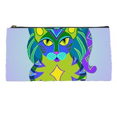 Peacock Tabby Pencil Cases by jbyrdyoga