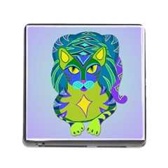 Peacock Tabby Memory Card Reader (square) by jbyrdyoga