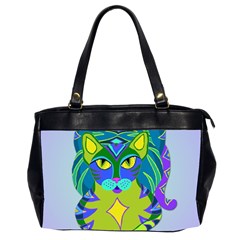 Peacock Tabby Office Handbags (2 Sides)  by jbyrdyoga