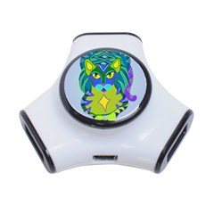 Peacock Tabby 3-port Usb Hub by jbyrdyoga