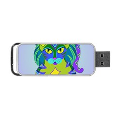 Peacock Tabby Portable Usb Flash (one Side) by jbyrdyoga