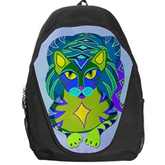 Peacock Tabby Backpack Bag by jbyrdyoga