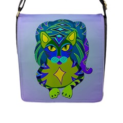 Peacock Tabby Flap Messenger Bag (l)  by jbyrdyoga