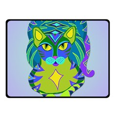 Peacock Tabby Double Sided Fleece Blanket (small)  by jbyrdyoga