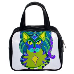 Peacock Tabby  Classic Handbags (2 Sides) by jbyrdyoga