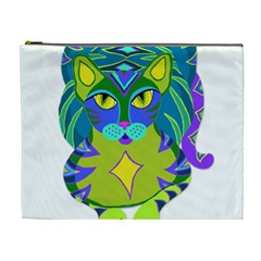 Peacock Tabby  Cosmetic Bag (xl) by jbyrdyoga