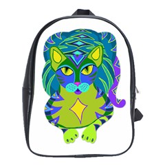 Peacock Tabby  School Bags(large) 