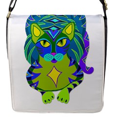 Peacock Tabby  Flap Messenger Bag (s) by jbyrdyoga