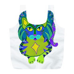 Peacock Tabby  Full Print Recycle Bags (l) 