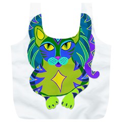 Peacock Tabby  Full Print Recycle Bags (l) 