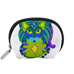 Peacock Tabby  Accessory Pouches (small)  by jbyrdyoga