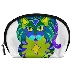 Peacock Tabby  Accessory Pouches (large)  by jbyrdyoga