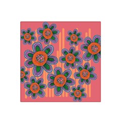 Colorful Floral Dream Satin Bandana Scarf by DanaeStudio