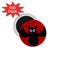 Halloween Bat 1 75  Magnets (100 Pack)  by Valentinaart