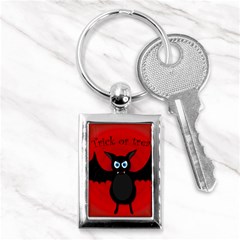 Halloween Bat Key Chains (rectangle)  by Valentinaart