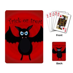 Halloween Bat Playing Card