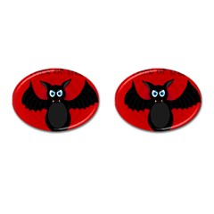 Halloween Bat Cufflinks (oval) by Valentinaart