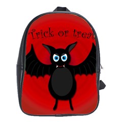 Halloween Bat School Bags(large)  by Valentinaart