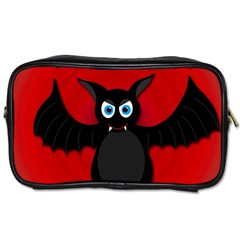 Halloween Bat Toiletries Bags by Valentinaart