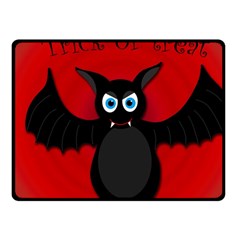 Halloween Bat Fleece Blanket (small) by Valentinaart