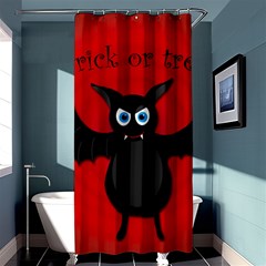 Halloween Bat Shower Curtain 36  X 72  (stall)  by Valentinaart