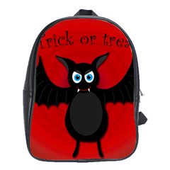 Halloween Bat School Bags (xl)  by Valentinaart