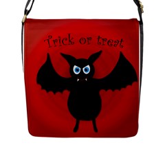 Halloween Bat Flap Messenger Bag (l)  by Valentinaart