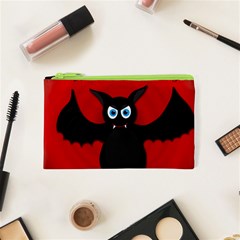 Halloween Bat Cosmetic Bag (xs) by Valentinaart