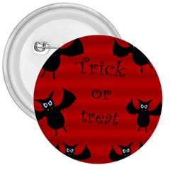 Halloween Bats  3  Buttons by Valentinaart