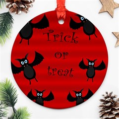 Halloween Bats  Ornament (round)  by Valentinaart