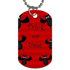 Halloween Bats  Dog Tag (one Side) by Valentinaart