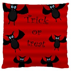 Halloween Bats  Large Cushion Case (two Sides) by Valentinaart