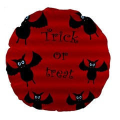 Halloween Bats  Large 18  Premium Round Cushions by Valentinaart