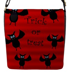 Halloween Bats  Flap Messenger Bag (s) by Valentinaart