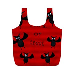 Halloween Bats  Full Print Recycle Bags (m)  by Valentinaart