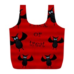 Halloween Bats  Full Print Recycle Bags (l)  by Valentinaart