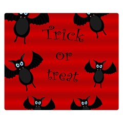 Halloween Bats  Double Sided Flano Blanket (small)  by Valentinaart