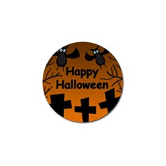 Happy Halloween - Bats On The Cemetery Golf Ball Marker (10 Pack) by Valentinaart