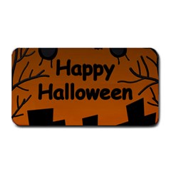 Happy Halloween - Bats On The Cemetery Medium Bar Mats by Valentinaart