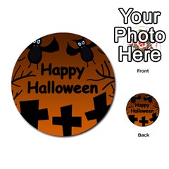 Happy Halloween - Bats On The Cemetery Multi-purpose Cards (round)  by Valentinaart