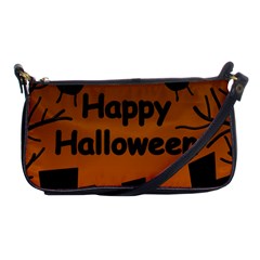 Happy Halloween - Bats On The Cemetery Shoulder Clutch Bags by Valentinaart