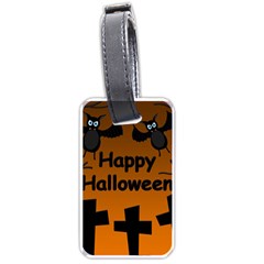 Happy Halloween - Bats On The Cemetery Luggage Tags (one Side)  by Valentinaart