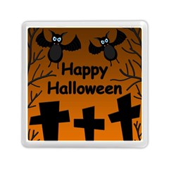 Happy Halloween - Bats On The Cemetery Memory Card Reader (square)  by Valentinaart