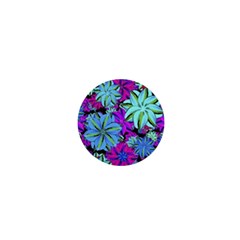 Vibrant Floral Collage Print 1  Mini Buttons by dflcprints