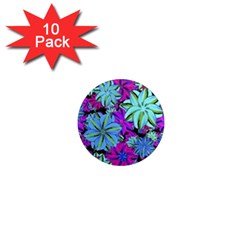 Vibrant Floral Collage Print 1  Mini Magnet (10 Pack)  by dflcprints